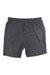 The Glyder Mens Sequoia 7 Inch Short, shown in plain dark gray with an elastic waistband and made from soft AIRFLEX fabric, is displayed flat on a white background.