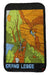 A colorful illustration shows a person rock climbing as three others and a dog relax under a waterproof canopy below. The text GRAND LEDGE appears at the bottom, with a climber using the Lacaida Rope Tarp on an orange cliff.