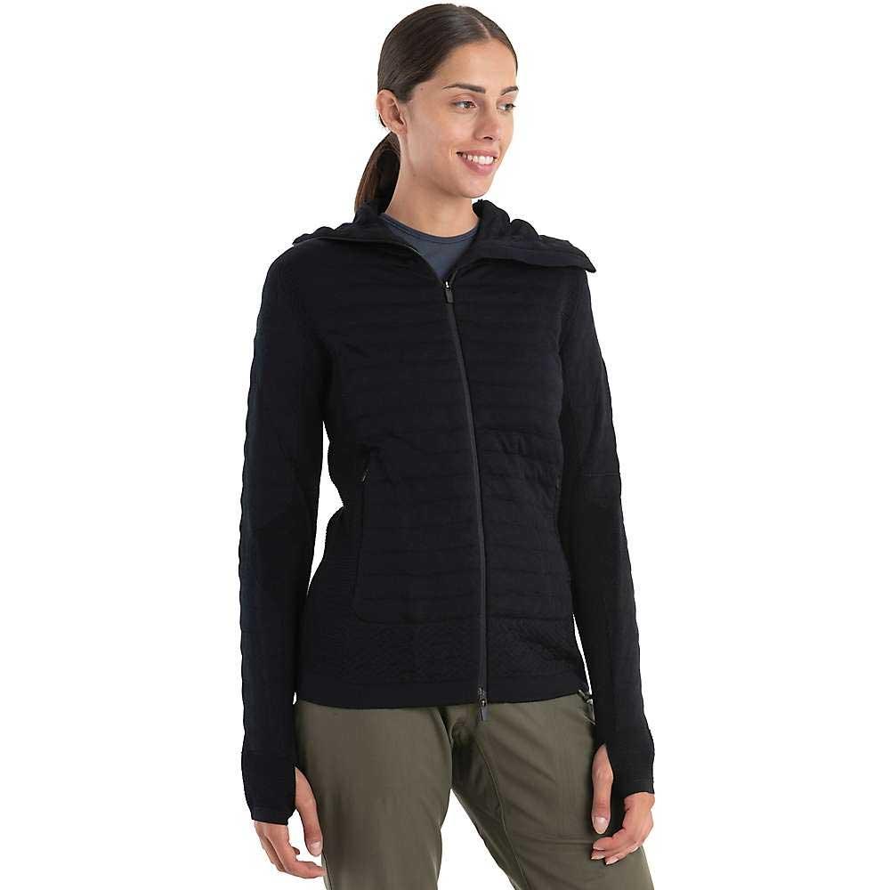 Icebreaker Women's Merino ZoneKnit Explore LS Zip Hoodie Icebreaker