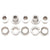 Ten Problem Solvers Double Chainring Bolts, ideal for bike maintenance, are shown in two rows on a white background—the top row displays the bolt heads, and the bottom row shows the threaded sides. Perfect for any cycling setup.