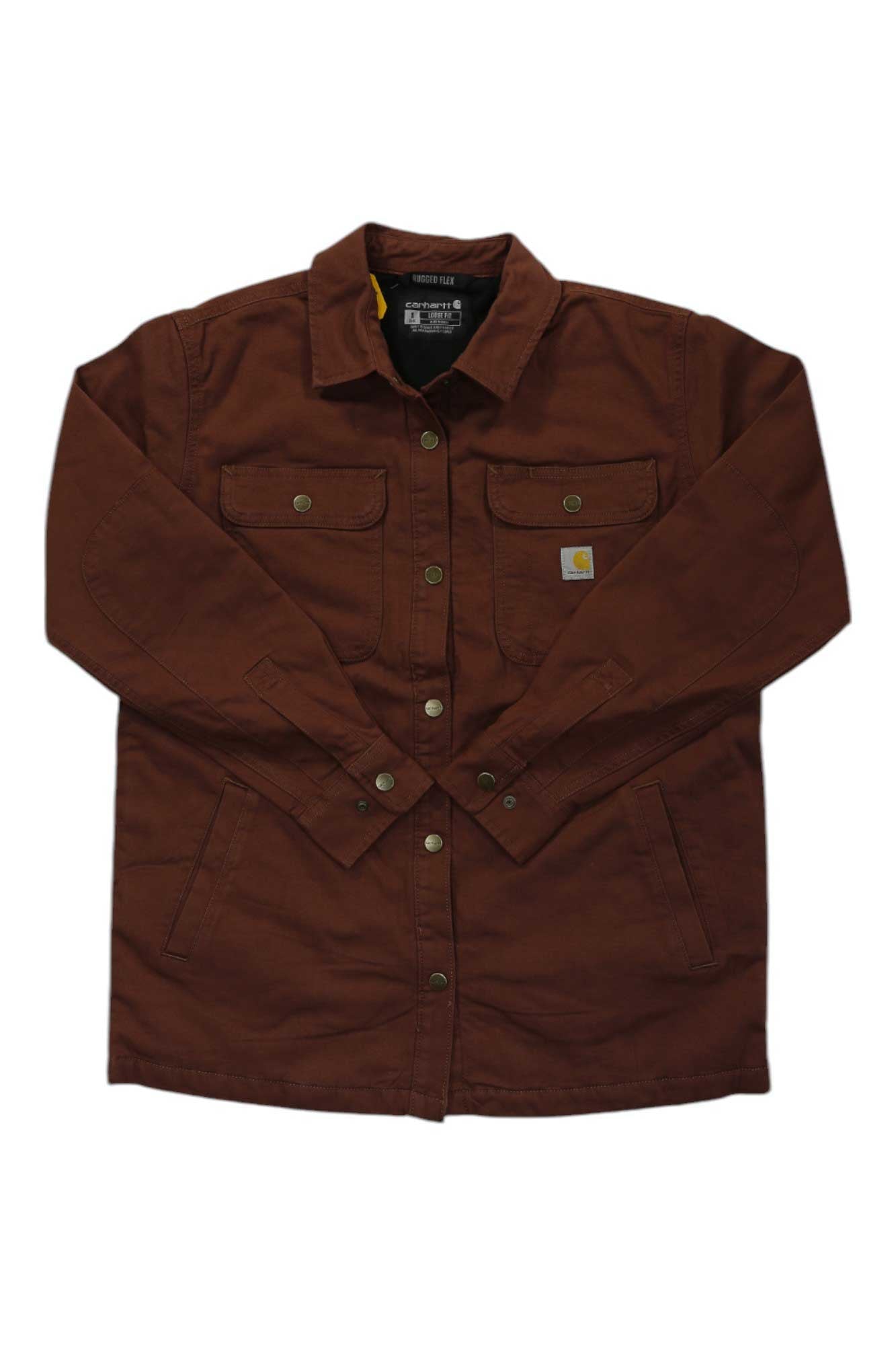 Carhartt Womens Rugged Flex Loose Fit Canvas Fleece Lined Shirt Jacket Carhartt