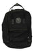 The black Fjallraven Kanken No.2 Backpack features leather handles, a front zipper pocket, durable G-1000 HeavyDuty fabric, and the brand’s round logo patch in the center.