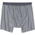 The ExOfficio Men's Give-N-Go 2.0 Boxer Brief is a light gray pair with a stretchy branded waistband, visible front stitching, and moisture-wicking fabric for all-day comfort.