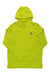 Lime yellow hooded sun hoodie with OR logo on chest, pullover design