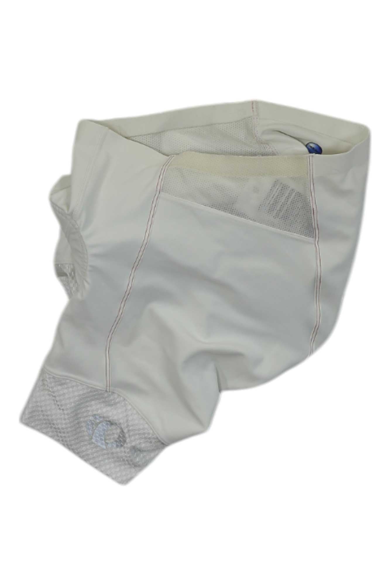 Pearl Izumi men's pro cycling shorts, off-white, lower leg mesh detail