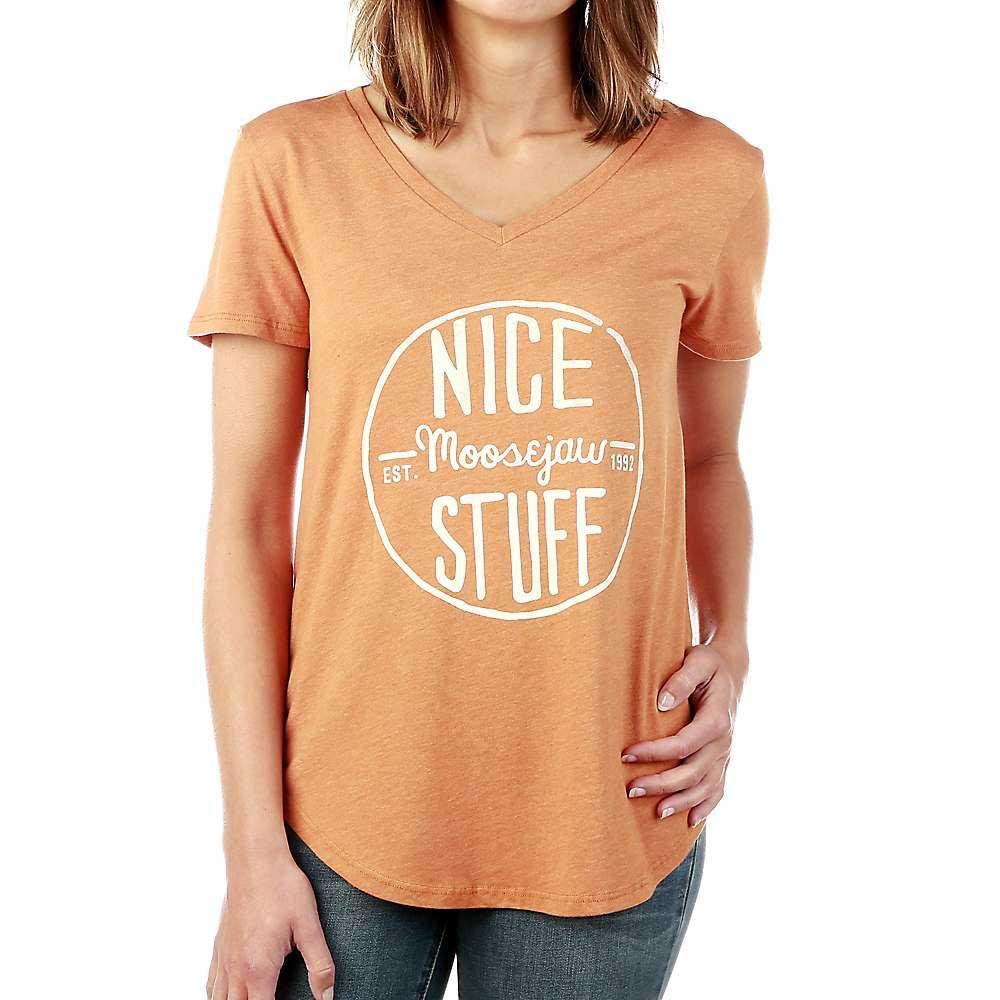 Moosejaw Womens Steak and Eggs Flowy V-Neck SS Tee Moosejaw