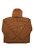 The Carhartt Men's Washed Duck Sherpa-Lined Jacket is a rugged brown outdoor jacket featuring a front zipper, long sleeves, and a left zippered chest pocket—made from durable fabric for everyday wear in tough conditions.