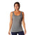 Women's merino tank top, light grey heather, fitted sleeveless crew neck.