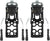 A pair of Salomon 1X2 Touring Brakes in black and silver with metal parts and circular cutouts, designed for lightweight use, shown side by side on a white background.