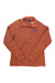 The Women's Better Sweater Quarter-Zip Pullover by Patagonia is shown in burnt orange, made from recycled polyester fleece with long sleeves and a small logo patch on the left chest, laid flat on a white background.