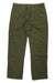 The Simms Mens ColdWeather Pant in olive green features water-resistant fabric, straight legs, side pockets, belt loops, and a button waist closure, shown against a white background.