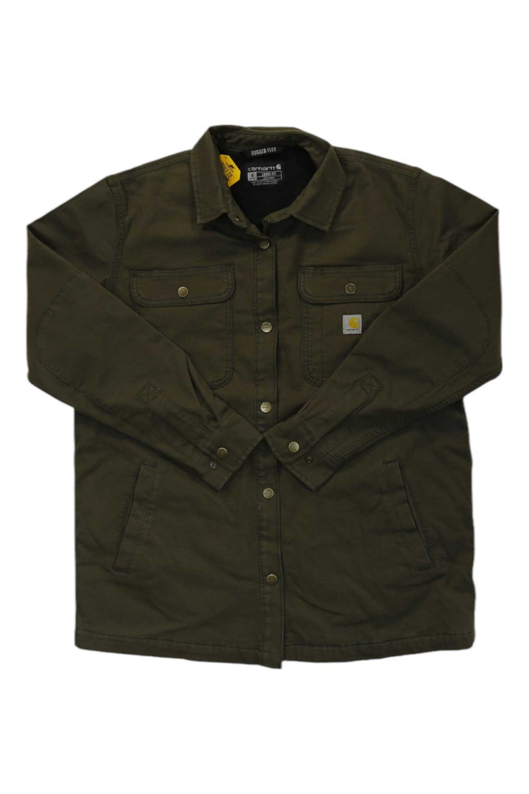 Carhartt Womens Rugged Flex Loose Fit Canvas Fleece Lined Shirt Jacket Carhartt