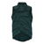 Men's dark green insulated cycling gilet with full zip and small chest logo