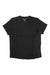 The Black Diamond Mens Flux Shirt is a plain black short-sleeve crew neck tee, shown laid flat on a white background—perfect as a moisture-wicking shirt for outdoor adventures.