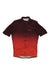 The Rapha Men's Super Lightweight Jersey is a short-sleeved cycling top with a front zipper, showcasing a red-to-dark burgundy gradient and the Rapha logo on the left chest.