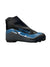 Salomon men's escape ski boot, black upper with blue stripe and treaded sole, side view