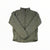The Marmot Mens WarmCube Active Novus Jacket is a light gray, long-sleeve insulated jacket with a front zipper and high collar. Laid flat on a white background with crossed sleeves, it features a quilted pattern for lightweight outdoor warmth.