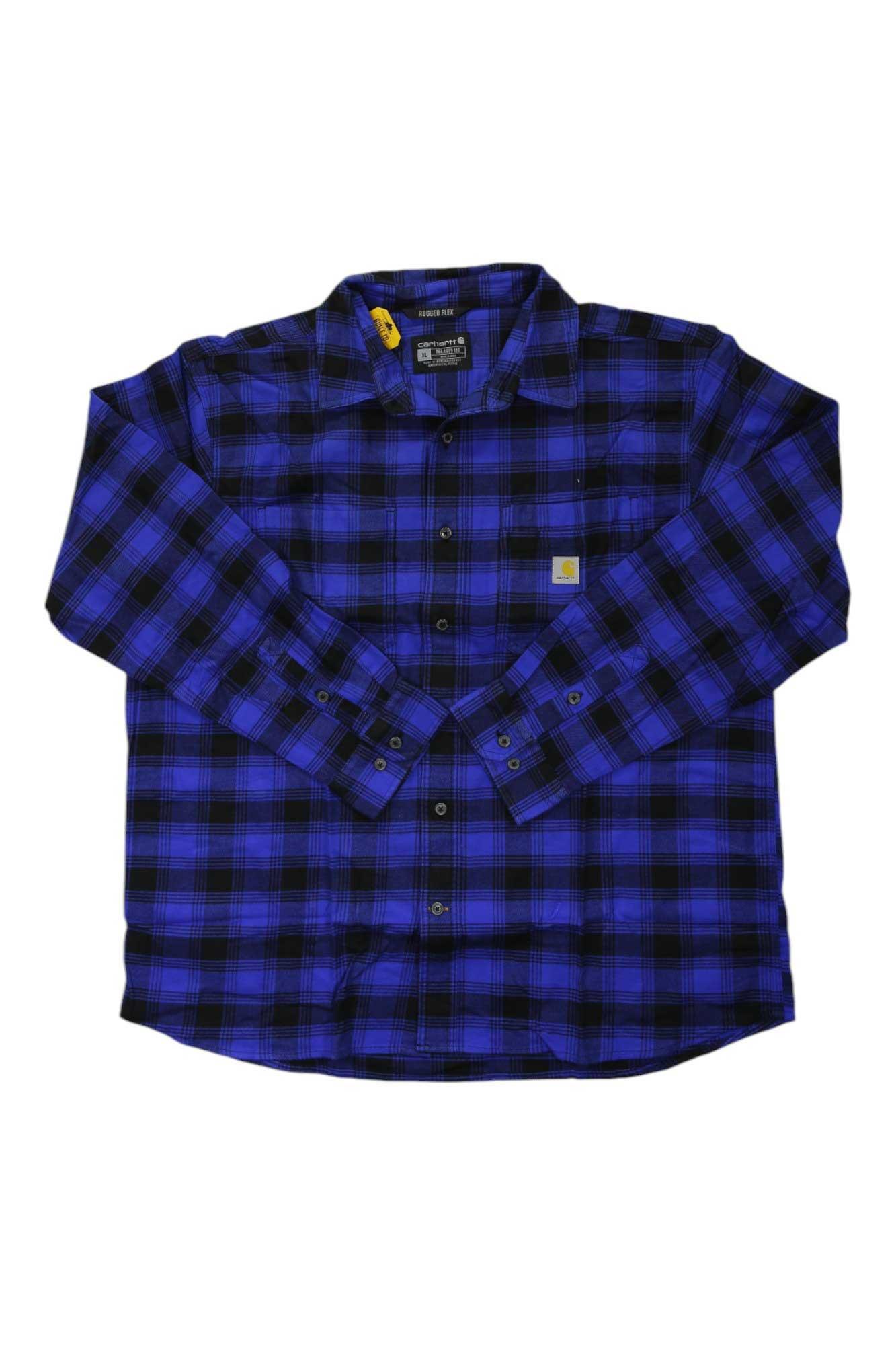 Carhartt Mens Rugged Flex Relaxed Fit Midweight Flannel LS Plaid Shirt Carhartt