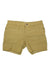 Carve Designs Womens Oahu 6 Inch Short in khaki denim, featuring a button closure, front pockets, belt loops, and frayed hems, is shown laid flat on a white background.