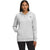 Women's heritage patch zip-front hoodie, light gray heather, kangaroo pocket and hood