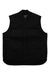 Men's Filson insulated work vest, black, front zip and two chest pockets