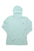 The Huk Womens Waypoint Hoodie is a light blue long-sleeve fishing hoodie for women, featuring a front chest pocket and made from recycled polyester for sustainability. Shown flat on a white background.