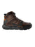 Men's 6-inch tobacco brown work boot, black toe cap, laces, and side vent