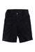 The Louis Garneau Men's Leeway 2 Short is a black knee-length cycling short with sun-protective fabric, button and zipper front closure, two zippered side pockets, belt loops, and an adjustable waist, shown on a white background.
