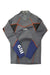 The Gill Mens Zenlite Top is a gray long-sleeve neoprene top with red stitching, black shoulder panels, and one blue sleeve. "Gill" is printed in white on the chest and blue sleeve. Designed for thermal protection during paddling or water sports.