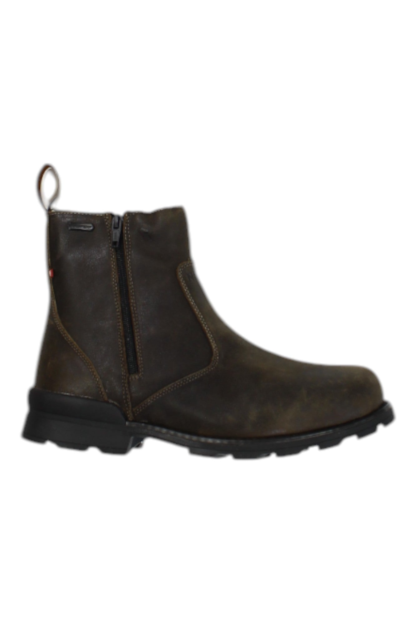 NexGrip men's ice Lucian 2.0 boot in dark brown with side zipper and rugged sole