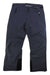 Obermeyer Mens Alpinist Stretch Pant in navy blue features waterproof fabric, front button and zipper closure, side zip pockets, a cargo pocket, adjustable waist, and reinforced black ankle cuffs.