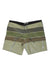 Men’s hybrid trunks in navy and olive with striped panels, front drawstring