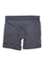 A pair of dark gray Boody Men's Long Boxers, made from bamboo with a supportive pouch and elastic waistband, is displayed flat against a white background.