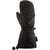 Youth tracker mitten close-up, dark quilted back panel with full-length zipper