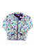 Infant quilted insulated jacket, multicolor floral print with full zipper