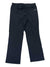 Women's black jersey fleece leggings with drawstring waistband and side seam