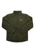 Men's dark green quilted puffer jacket with HH logo, full-zip, long sleeves, stand collar