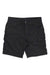 Prana Men's Brion Shorts in black, featuring front and back pockets plus a button-zipper closure, laid flat on white—ideal hiking shorts designed for outdoor performance.