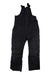 Helly Hansen Mens Sogn Bib Cargo Pant in black, featuring adjustable shoulder straps, a chest pocket, multiple cargo pockets, and reinforced knees, laid flat on a white background.
