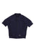 Men's short-sleeve jersey with full front zipper, dark navy