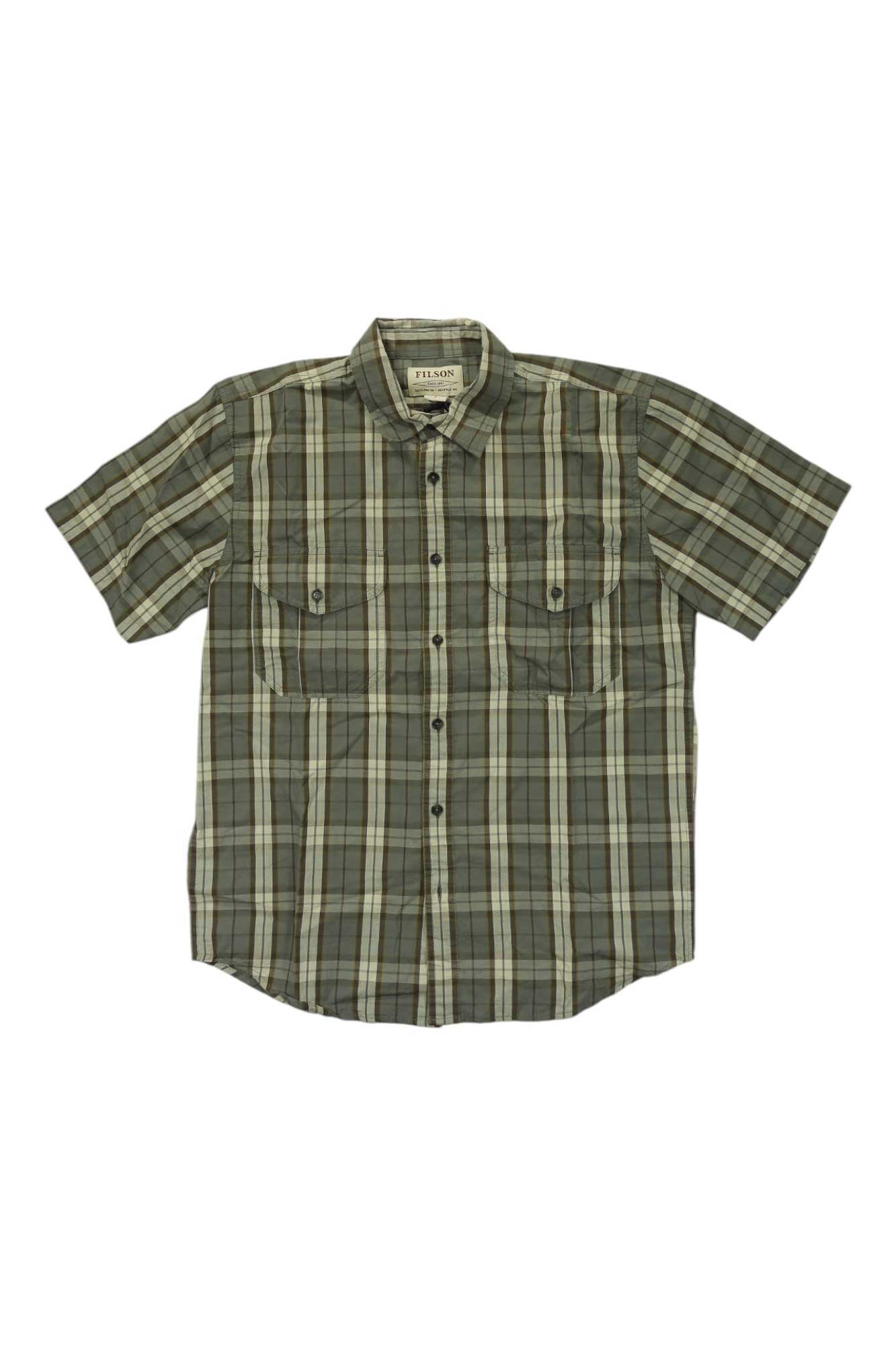 Filson Mens Washed SS Feather Cloth Shirt Filson