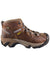 Waterproof mid hiking boot in brown with KEEN logo, lace-up top, and deep tread sole.