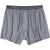 Men's boxer briefs in steel-blue gray with ExOfficio logo waistband