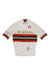 The Pro Team Aero Jersey II is a white cycling jersey featuring WIGGINS in gold, red, blue, and yellow stripes, a red target on the chest, and sleeve logos with gold trim on the cuffs.