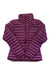 Women’s featherless insulated puffer jacket, hooded, full-zip, quilted dark rose, ribbed cuffs