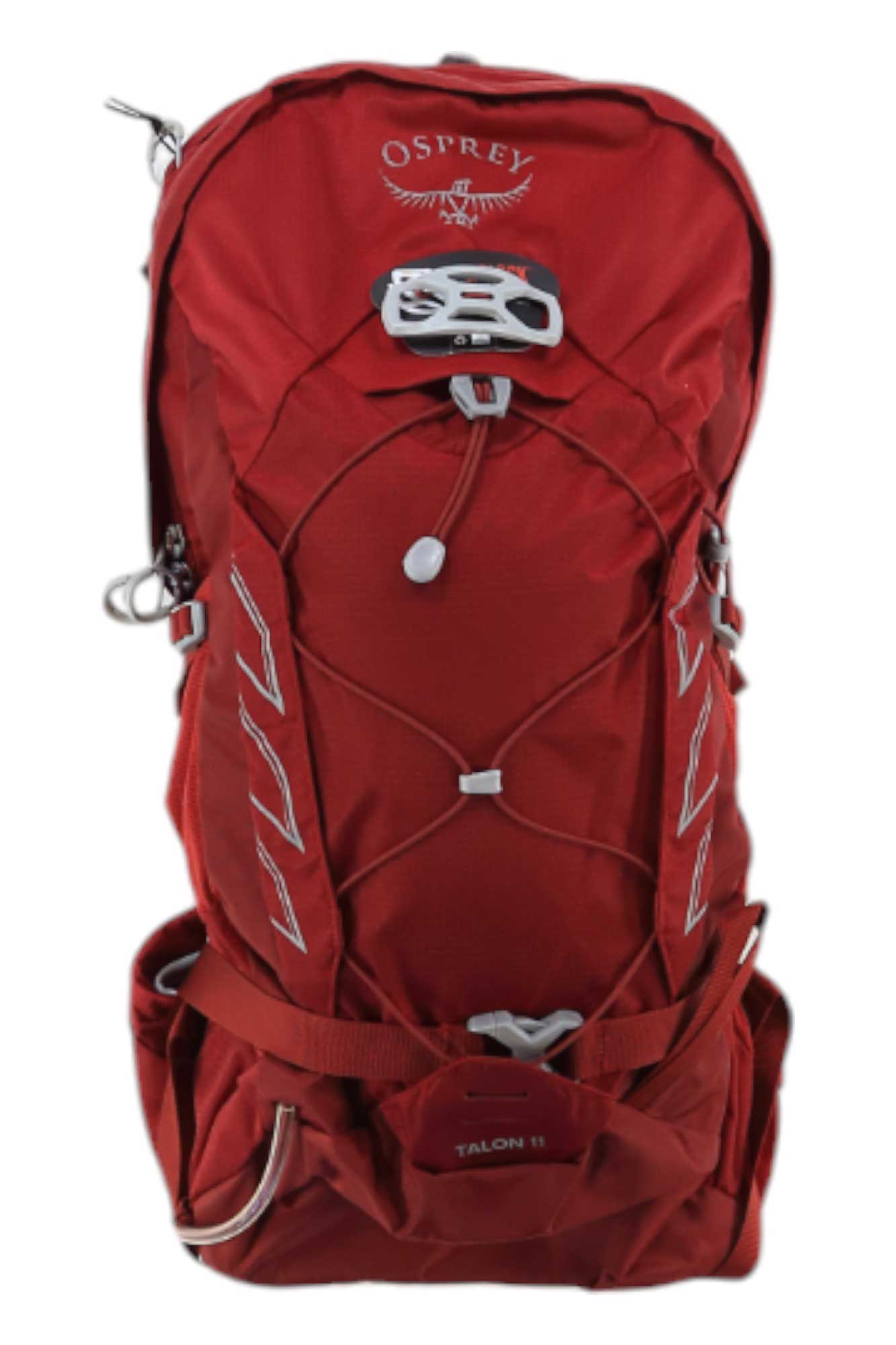 Osprey Talon 11 red backpack, mesh back, padded straps, small front pocket