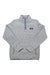 Light gray heathered L.L.Bean Womens Sweater Fleece Pullover with stand-up collar, partial button placket, front pockets, and a small chest logo patch. Shown laid flat on a white background.