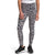 Girls' printed tights, grey leopard pattern with full-length straight leg