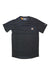 Carhartt men's dark T-shirt with chest logo patch and side pocket detail