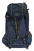 Blue Terraframe 65 backpack with roll-top, side straps, and padded harness webbing